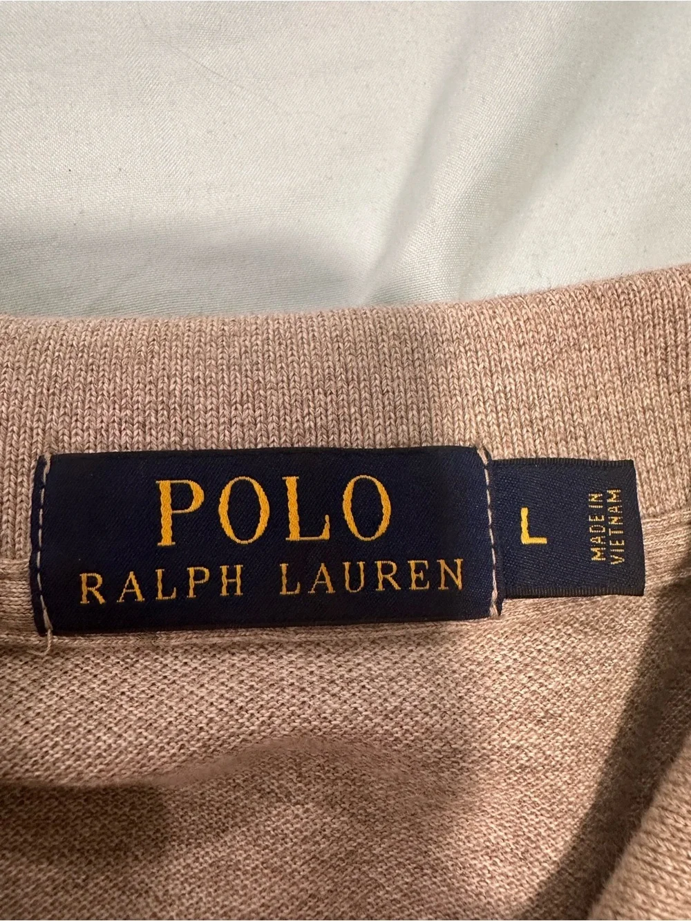 NWOT Polo Ralph Lauren SzL Classic Fit Heather Khaki Classic Fit Cotton Preppy.